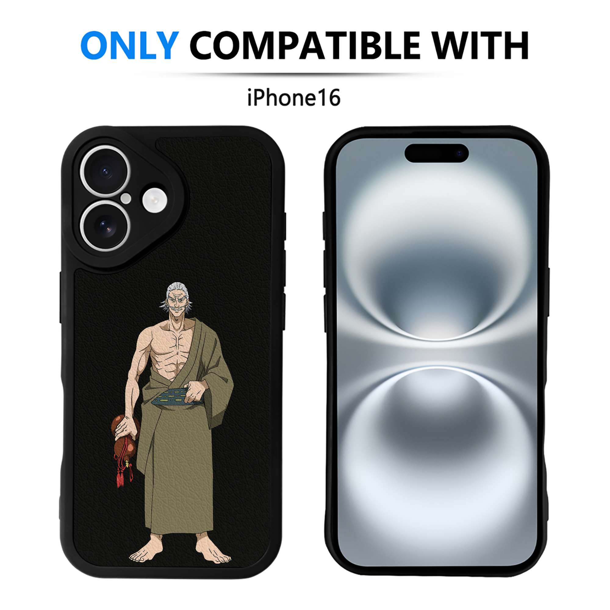 （画像用） 呪術廻戦 Jujutsu Kaisen 【iPhone 16シリーズ対応】シリコンスマホケース（レザー調） 材質：シリコン